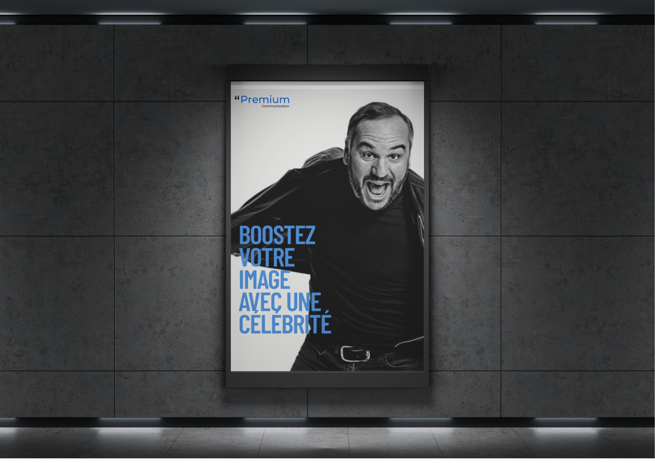 French actor François-Xavier Demaison for a fictional endorsement campaign